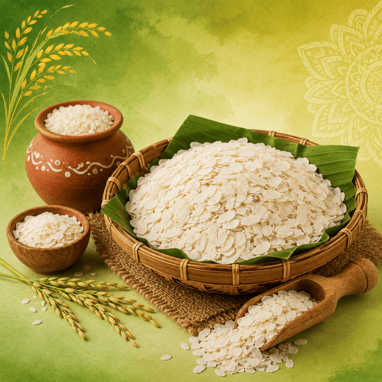 Flakes in Traditional Rice